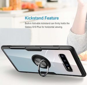 Etui Pancerne Clear Carbon Ring SAMSUNG GALAXY S10+ PLUS czarne uniwersalny 7