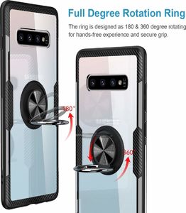 Etui Pancerne Clear Carbon Ring SAMSUNG GALAXY S10+ PLUS czarne uniwersalny 8