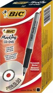 Bic Marker Marking CD/DVD czarny (12szt) BIC 1