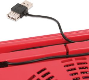Podstawka chłodząca Platinet COOLER PAD ICE BOX Czerwona 14CM FAN USB (OMNCPIR) 3