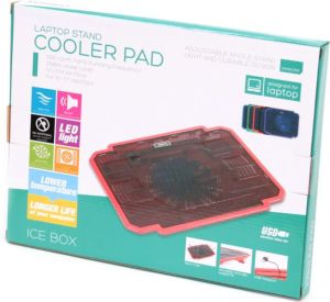 Podstawka chłodząca Platinet COOLER PAD ICE BOX Czerwona 14CM FAN USB (OMNCPIR) 5