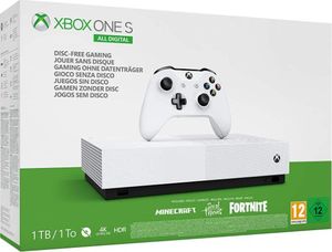 Microsoft Xbox One S All digital 1TB + MINECRAFT + FORTNITE + SEA OF THIEVES 3