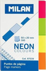 Milan Indeksy neon kolorowe 50x20mm MILAN 1