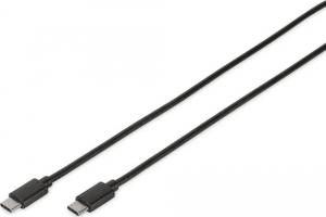 Kabel USB Digitus USB-C - USB-C 1.8 m Czarny (DB-300138-018-S) 1