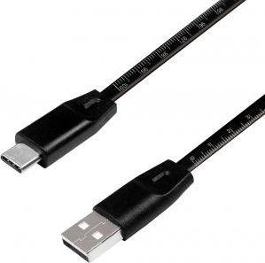 Kabel USB LogiLink USB-A - USB-C 1 m Czarny (CU0157) 1