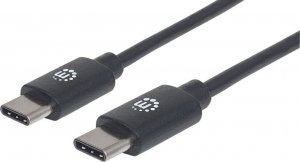 Kabel USB Manhattan USB-C - USB-C 1 m Czarny (353342) 1