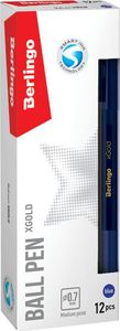 Berlingo Berlingo, pióro kulkowe, niebieskie, 12szt, 0.7mm, XGOLD 2