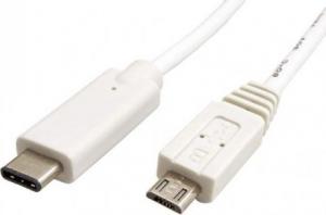 Kabel USB Neutralle USB-C - microUSB 1 m Biały 1