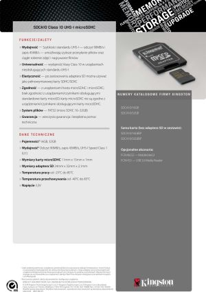 Karta Kingston MicroSDHC 32 GB Class 10  (SDCA10/32GB) 5