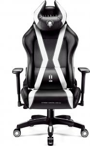 Fotel Diablo Chairs X-Horn King Size Czarno-Biały 2