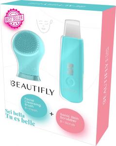 Beautifly Zestaw B-Scrub peeling kawitacyjny + B-Fresh szczoteczka soniczka miętowy (BF-066) 1