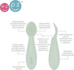 Ezpz Zestaw First Foods Set pastelowa zieleń 6