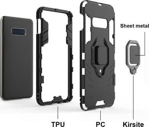 Alogy Etui na telefon Alogy Stand Ring Armor do Samsung Galaxy S10 czarne uniwersalny 2