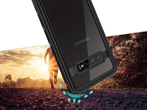 Alogy Etui Samsung Galaxy S10 Plus Waterproof IP68 czarno-szare uniwersalny 6
