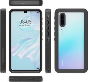 Alogy Etui Alogy do telefonu Huawei P30 Armor Waterproof IP68 czarno-szare uniwersalny 7