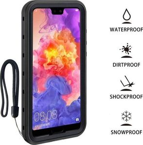 Alogy Etui Alogy do telefonu Huawei P20 Armor Waterproof IP68 czarne uniwersalny 4