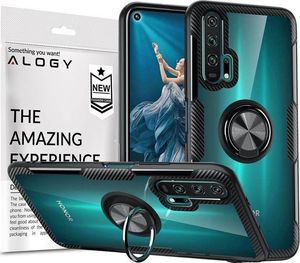 Alogy Etui na telefon Alogy Ring Holder Clear Armor do Honor 20 Pro czarne uniwersalny 2