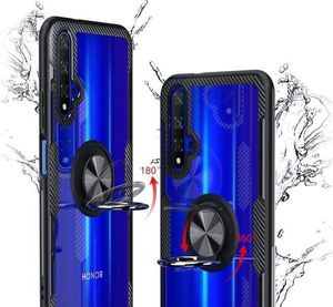 Alogy Etui na telefon Alogy Ring Holder Clear Armor do Honor 20 czarne uniwersalny 3