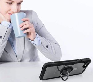 Alogy Etui na telefon Alogy Ring Holder Clear Armor do iPhone 7/ 8 czarne uniwersalny 5