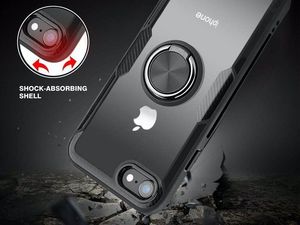 Alogy Etui na telefon Alogy Ring Holder Clear Armor do iPhone 7/ 8 czarne uniwersalny 7