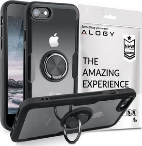 Alogy Etui na telefon Alogy Ring Holder Clear Armor do iPhone 7/ 8 czarne uniwersalny 8