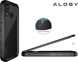 Alogy Etui Alogy do telefonu Huawei P20 Lite Armor Waterproof IP68 czarne uniwersalny 6