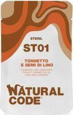 Natural Line s.r.l NATURAL CODE KOT sasz.70g ST01 TUŃCZYK SIEMIĘ LNIANE /24 1