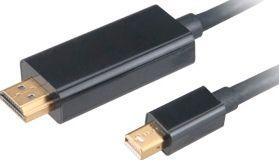 Kabel Akasa DisplayPort Mini - HDMI 1.8m czarny (AK-CBDP19-18BK) 1