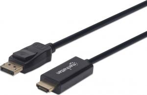 Kabel Manhattan DisplayPort - HDMI 3m czarny (153188) 1