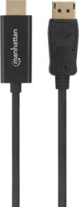 Kabel Manhattan DisplayPort - HDMI 3m czarny (153188) 3