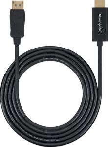 Kabel Manhattan DisplayPort - HDMI 3m czarny (153188) 4