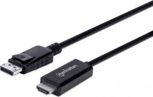 Kabel Manhattan DisplayPort - HDMI 1.8m czarny (153201) 1