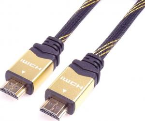 Kabel PremiumCord HDMI - HDMI 2m złoty (kphdm2q2) 1