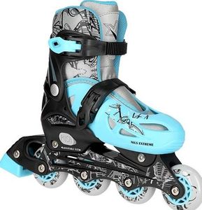 Rolki Nils Extreme NH0320 4w1 z wymienną płozą regulowane niebieskie r. 31-34 4