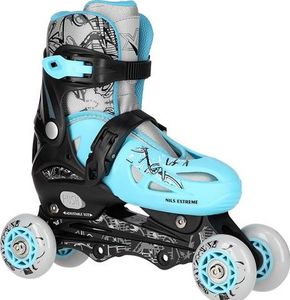 Rolki Nils Extreme NH0320 4w1 z wymienną płozą regulowane niebieskie r. 31-34 6