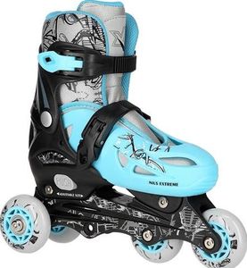 Rolki Nils Extreme NH0320 4w1 z wymienną płozą regulowane niebieskie r. 31-34 7
