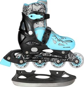 Rolki Nils Extreme NH0320 4w1 z wymienną płozą regulowane niebieskie r. 31-34 8