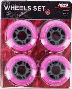 Nils Extreme PU 72x24 82A RÓŻOWE KÓŁKA (4 szt.) NILS EXTREME 4