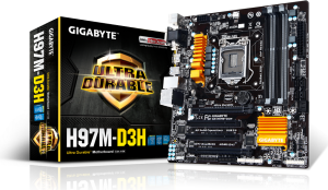 Płyta główna Gigabyte GA-H97M-D3H, H97, DualDDR3-1600, SATA3, RAID, HDMI, DVI, D-Sub, mATX (GA-H97M-D3H) 1