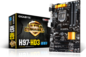 Płyta główna Gigabyte GA-H97-HD3, H97, DualDDR3-1600, SATA3, RAID, HDMI, DVI, D-Sub, ATX (GA-H97-HD3) 1