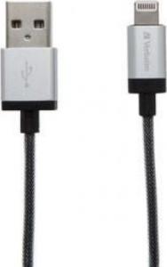 Kabel USB Verbatim Lightning Sync & Charge 30cm (Silver) 1