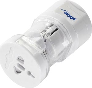 Akyga Adapter podróżny Worldwide US AU UK EU 250V 10A biały (AK-AD-61) 3