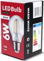 Maclean Żarówka filamentowa MCE267WW LED E27, 6W 230V ciepła biała 3000K 600lm 2