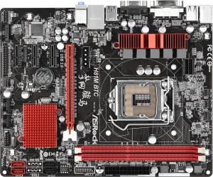 Płyta główna ASRock H81M BTC H81 LGA1150 (PCX/DZW/VGA/GALN/SATA3/USB/DDR3) mATX (H81M BTC) 2