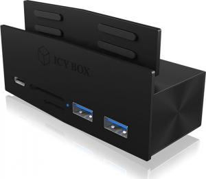 HUB USB Icy Box 1x SD 1x USB-C 1x microSD  + 2x USB-A 2.0 (IB-HUB1408-CR) 1