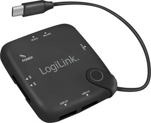 HUB USB LogiLink 1x SD 1x M2 1x microSD 1x MMC  + 3x USB-A 2.0 (UA0344) 4