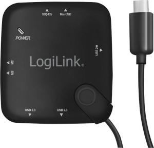 HUB USB LogiLink 1x SD  + 3x USB-A 2.0 (UA0345) 1