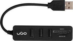 HUB USB uGo Ugo Maipo 1x SD 1x microSD  + 3x USB-A 2.0 (UHU-1551) 2
