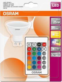 Ledvance Żarówka OSRAM LED STAR+ PAR16 RGBW 120° 4,5W 827 GU10 250lm 2700K (CRI 80) 25000h A DIMmable Rem Ctrl 2