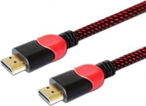 Kabel Savio HDMI - HDMI 1.8m czerwony (GCL-01) 1